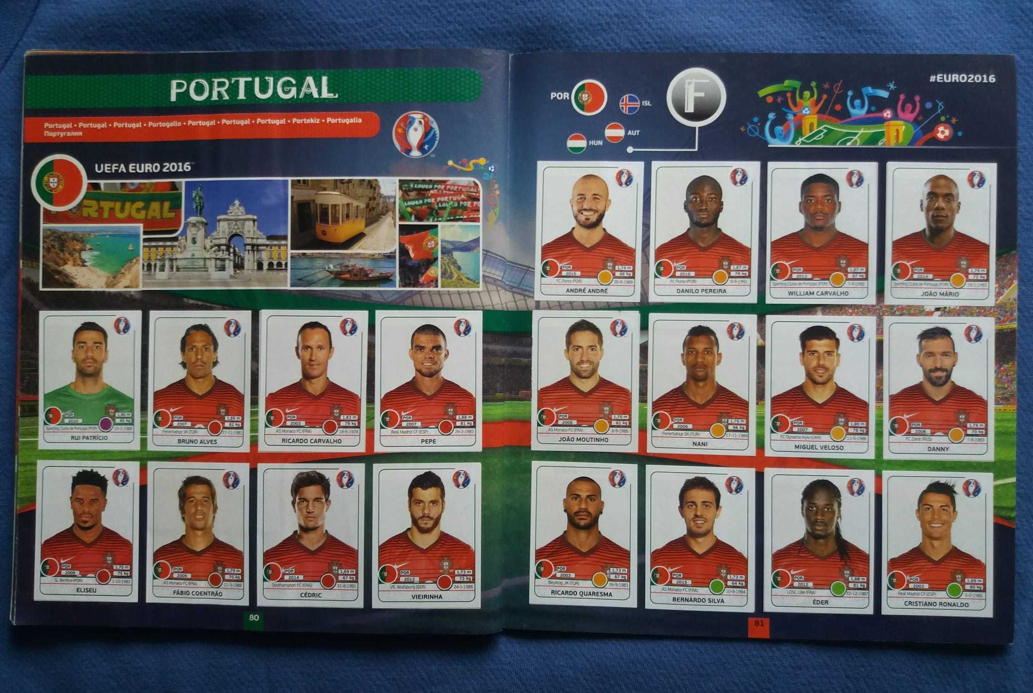 Caderneta Cromos Futebol Completa Europeu 2016 (EDIÇÃO PANINI)