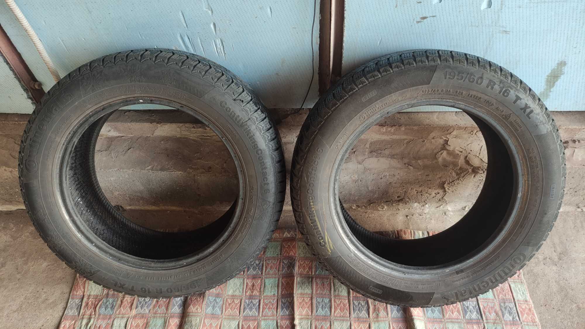 Резина Continental 195/60 R16 2шт зима! Покрышка Скат! 2000 грн пара