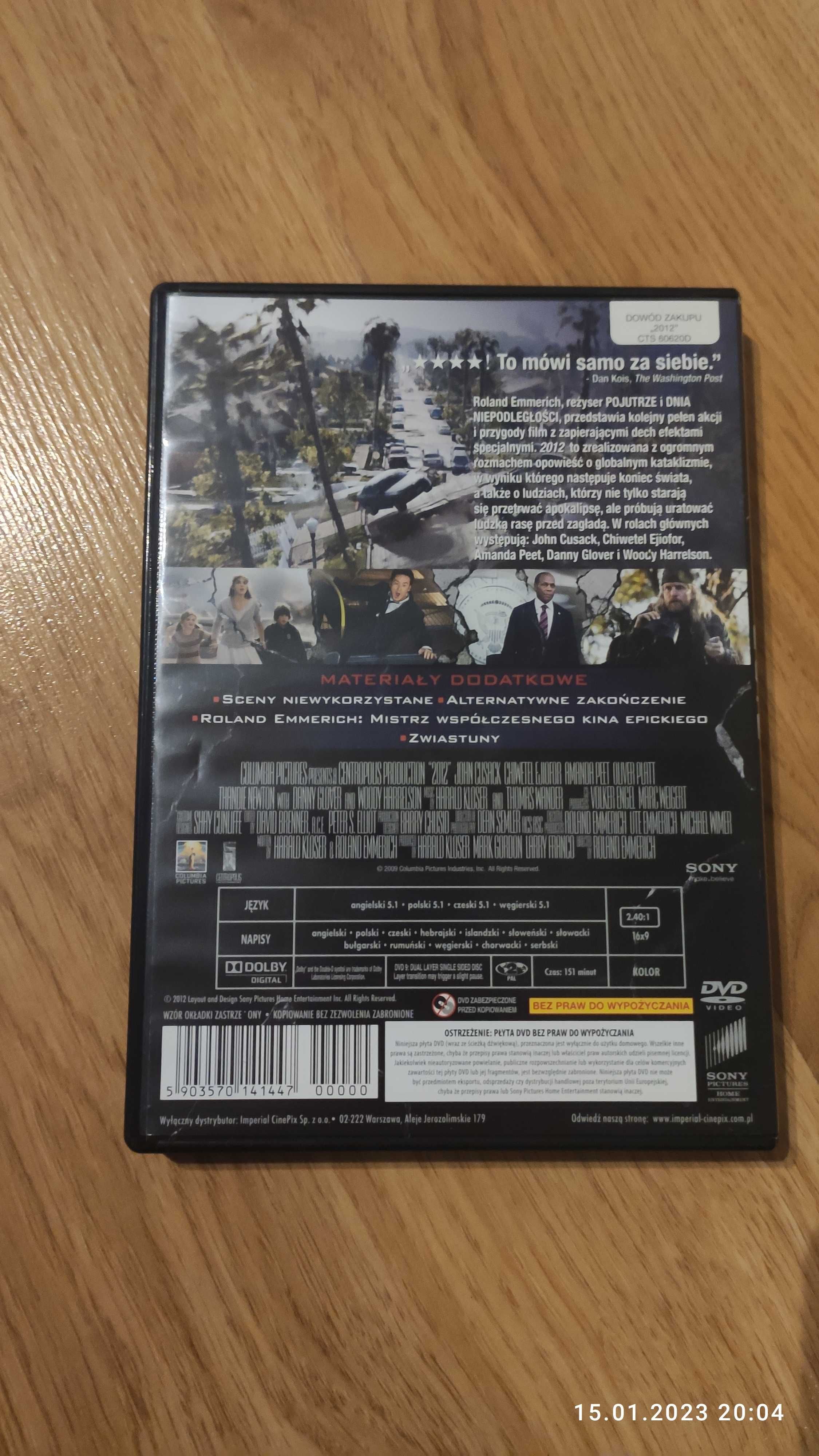 Film katastroficzny 2012 Film DVD