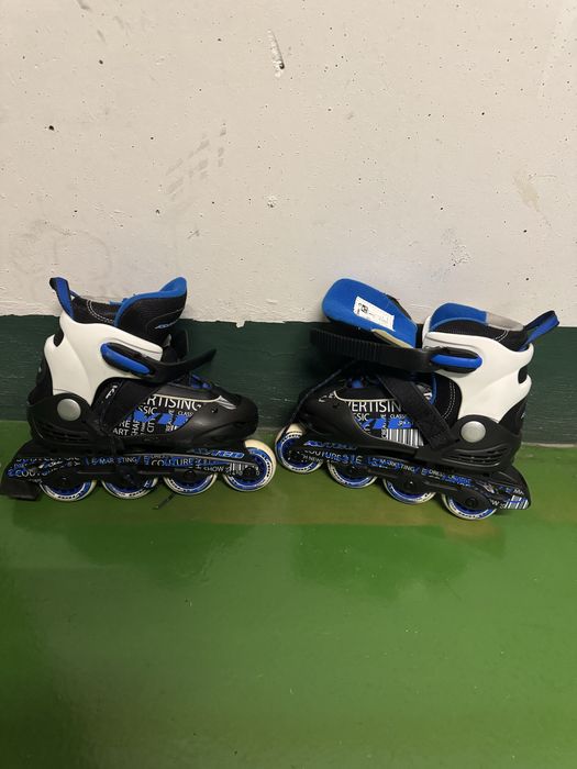 Patins em linha ajustáveis tamanho 32 a 35