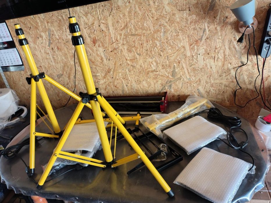 Zestaw 2 szt Reflektor roboczy LED RIGIDON 200 W ze statywem, 20000 lm