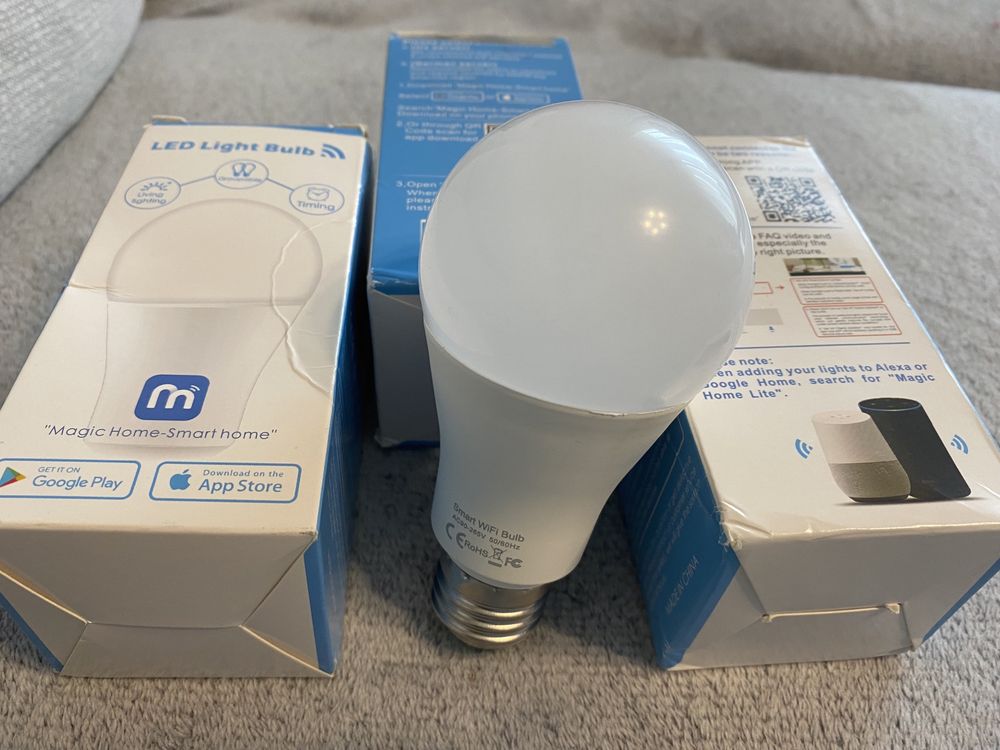 Żarówki E27 LED Light Bulb SMART WiFi biała i kolorowa! Warm + color