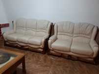 Sofas em pele beje