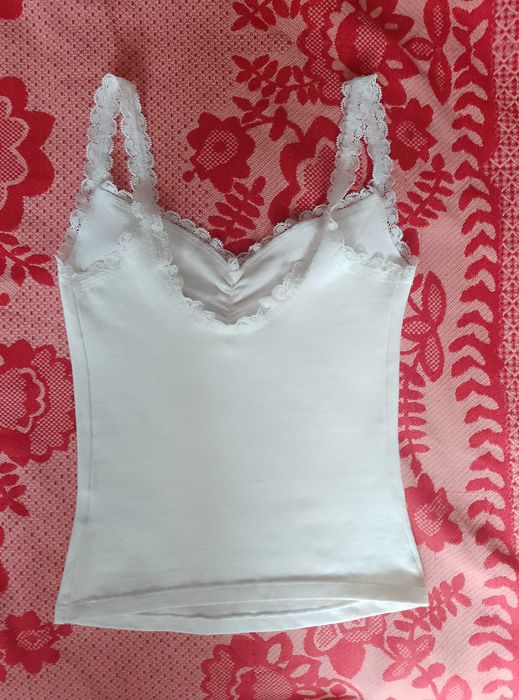 Майка топ з мереживом Bershka y2k coquette