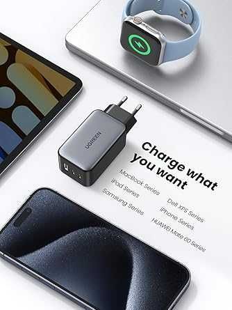 UGREEN Nexode USB C Ładowarka 65W USB C Zasilacz 3-portowa ładowarka