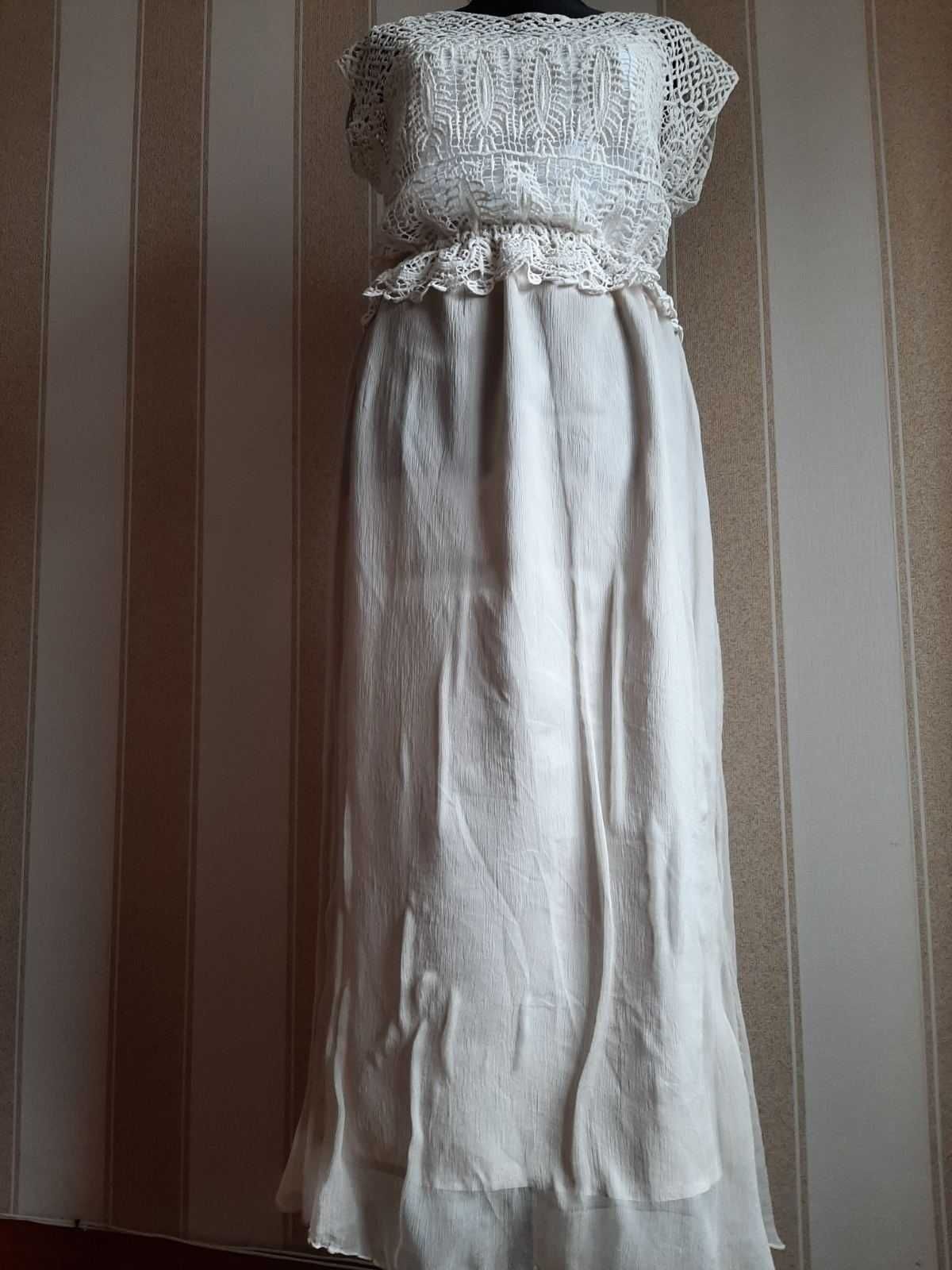 Платье-сарафан летнее, длинное, макси, натуральная ткань.