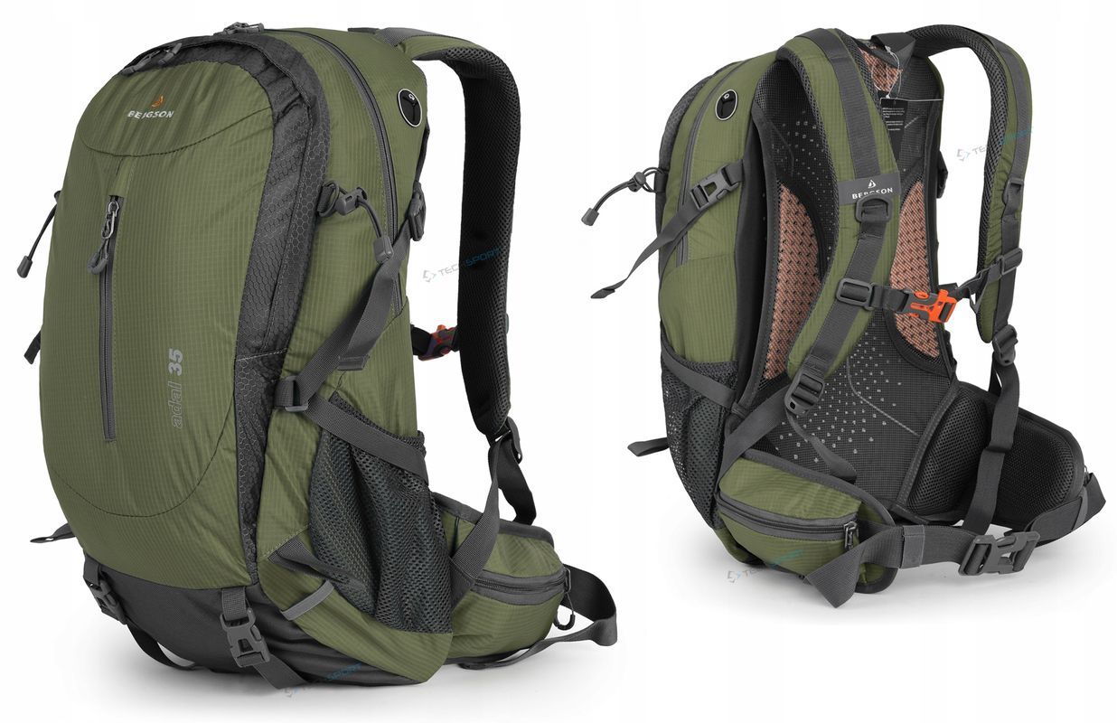 Bergson Adal 35l | Wentylowany Plecak Turystyczny | Oliwka