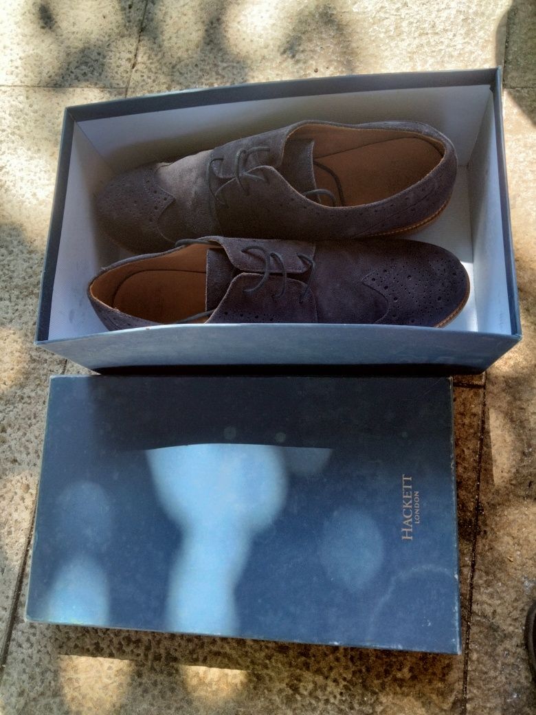 Sapatos de camurça azul