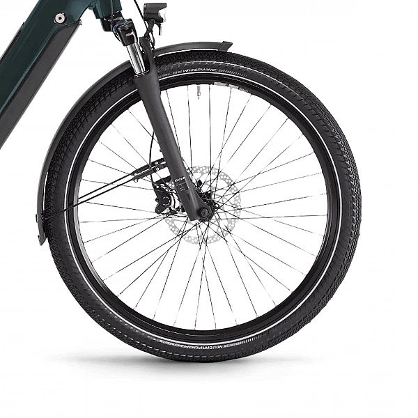 Rower elektryczny Winora Sinus N8 rama 56 cm aluminium zielony 250 W