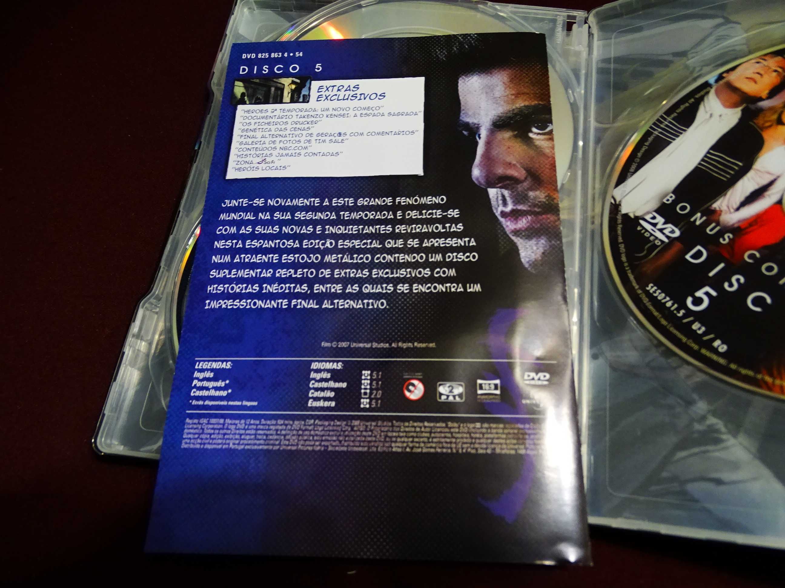 DVD-Heroes/Temporada 2/ESpecial edition-Caixa metalica 5 discos