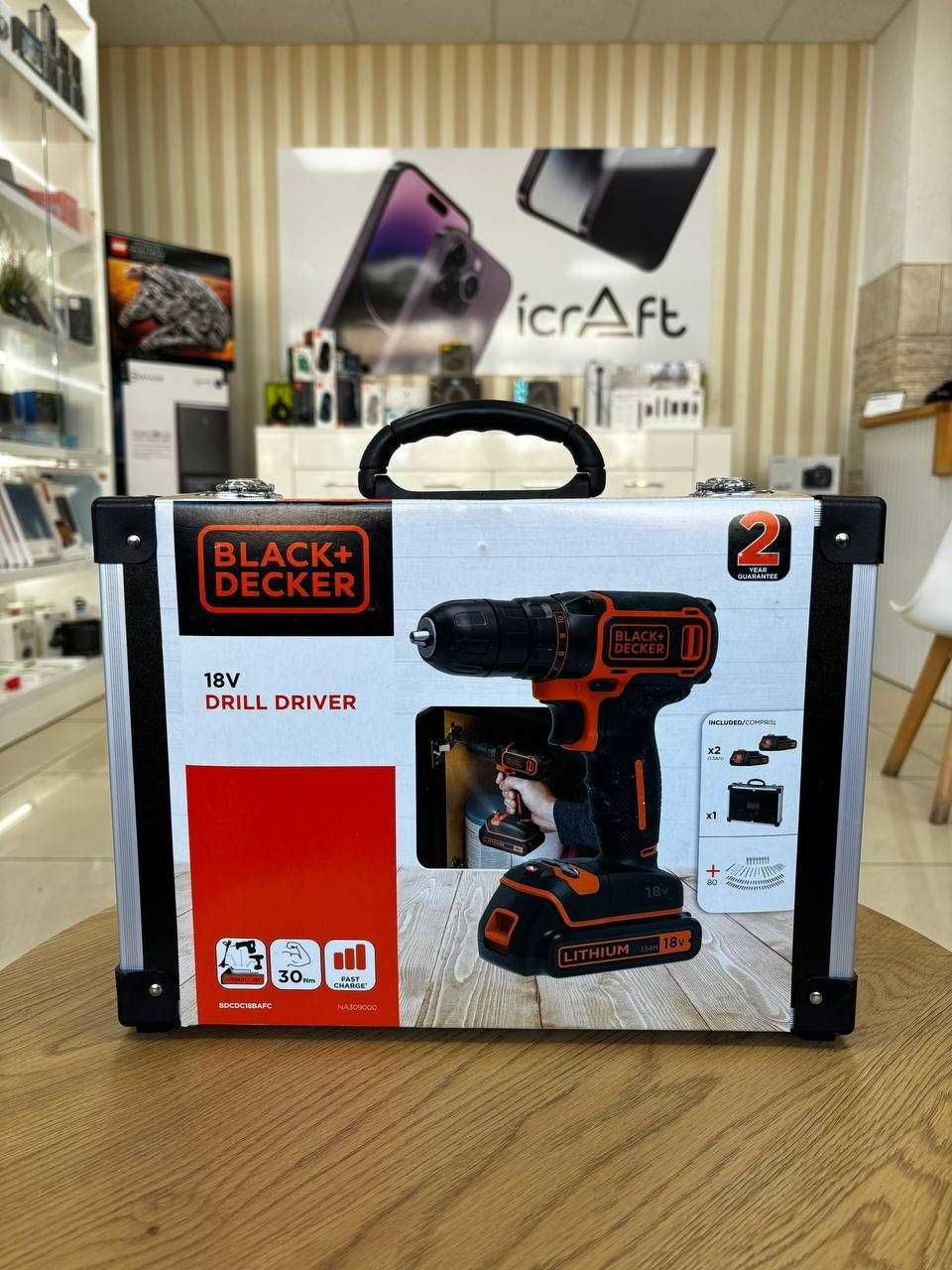 Шуруповерт Black+Decker 18V Drill Driver (BDCDC18BAFC-QW)