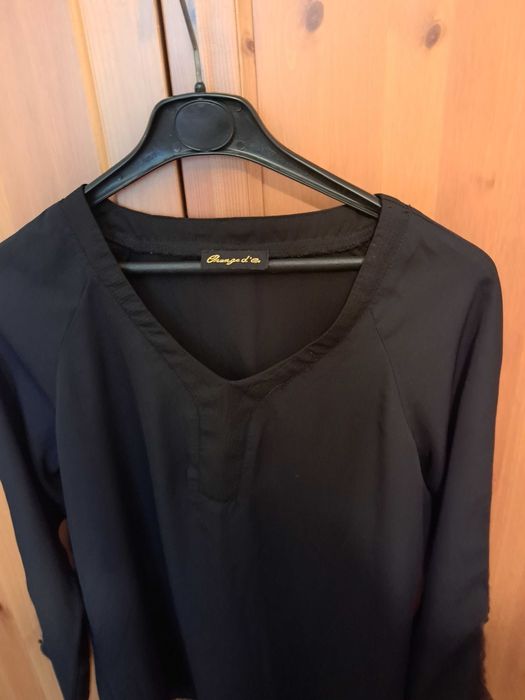 Orange Or czarna bluzka w serek r. L