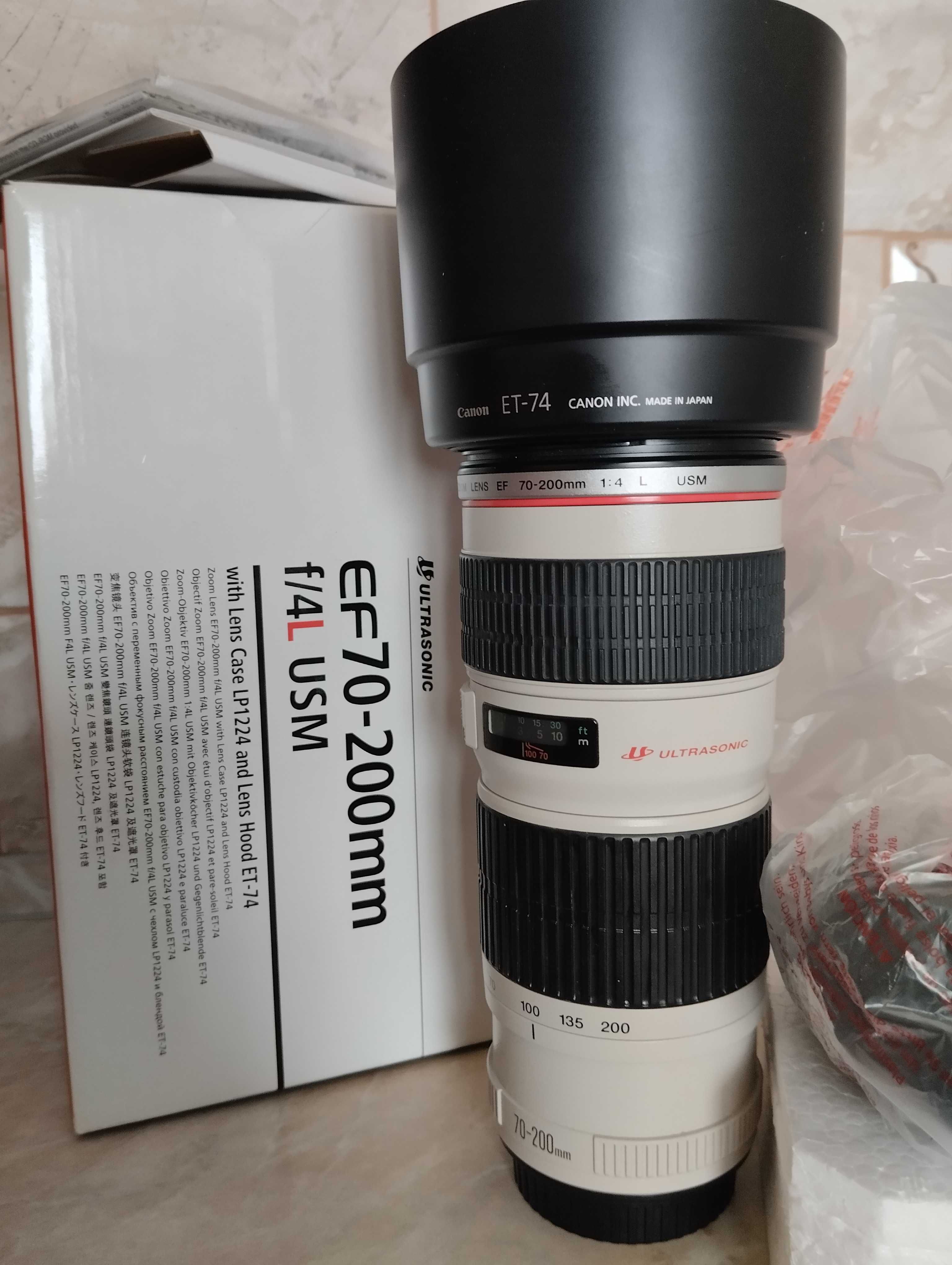 Об’єктив Canon EF 70-200mm f/4 L USM з коробкою