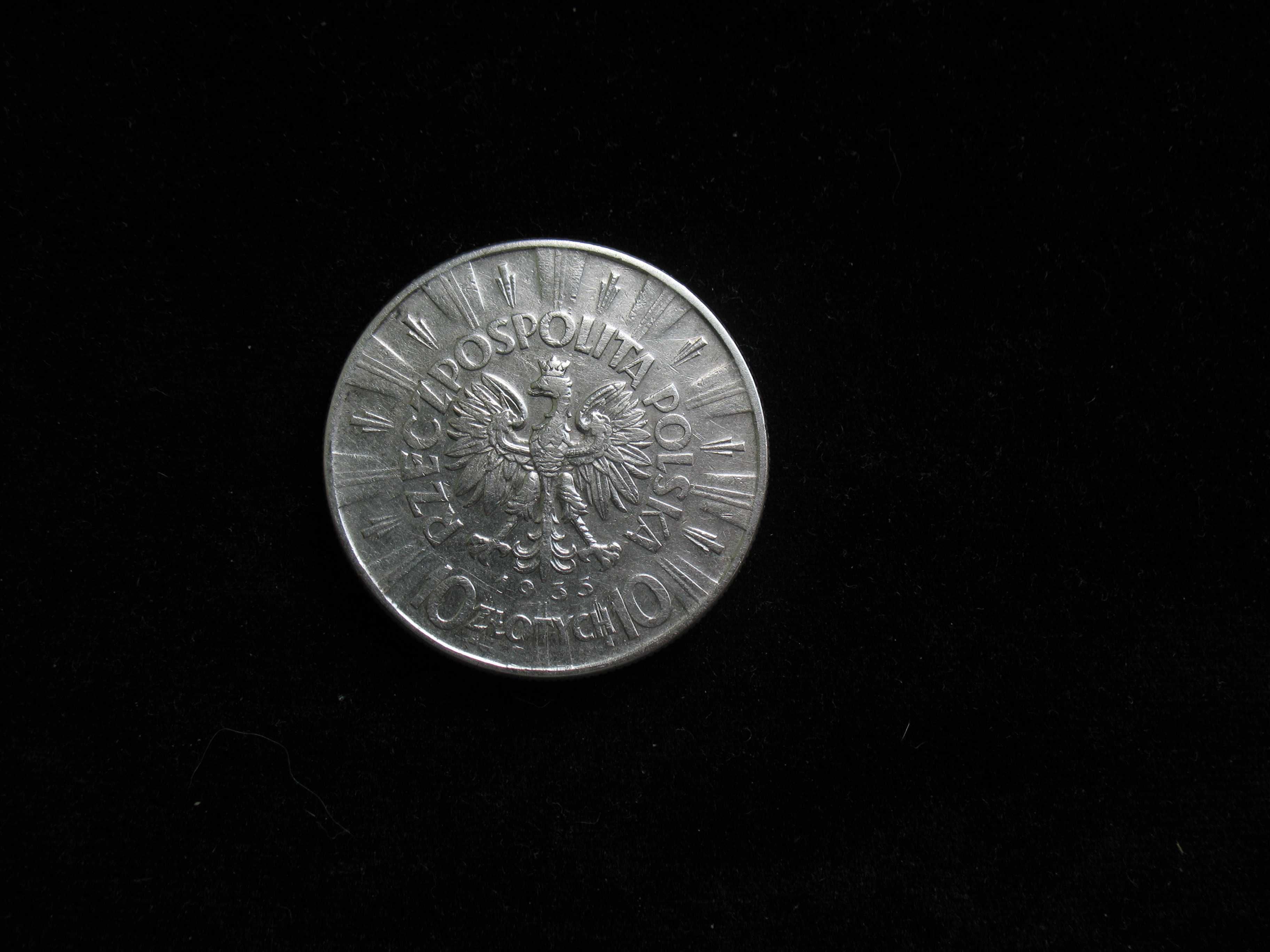10 злотих 1935 року. Ю. Пілсудський 2