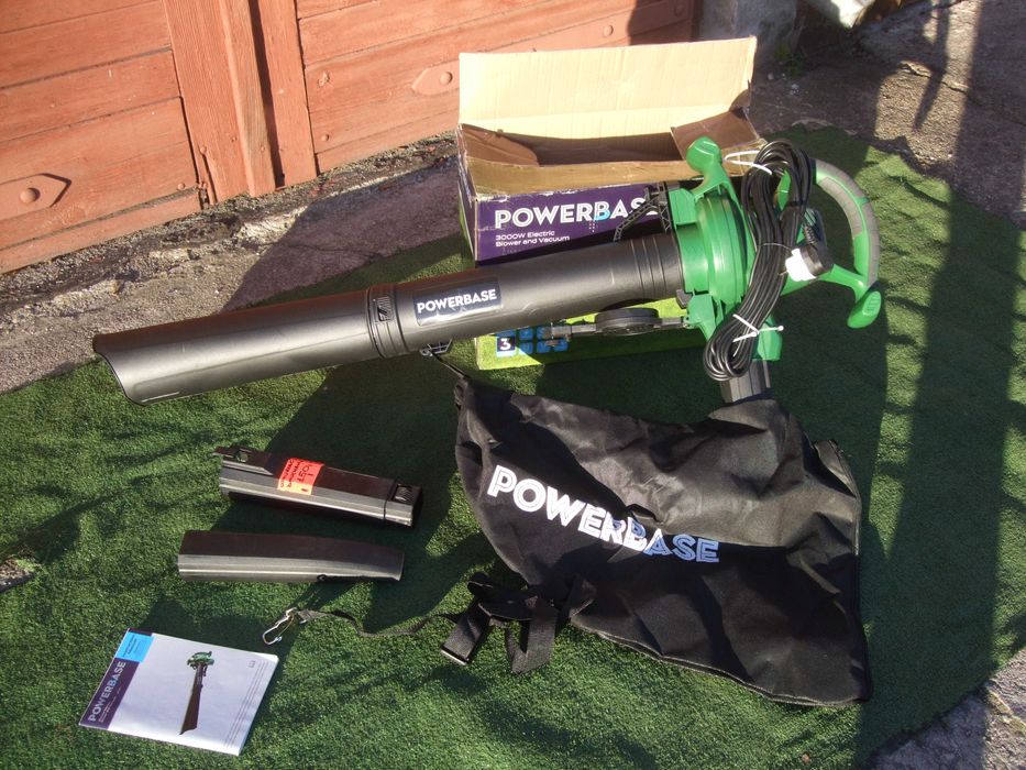 Dmuchawa Odkurzacz do ogrodu elektr.  POWERBASE, 3000W, rozdrabnianie.