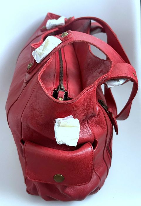 Skórzana torebka VENEZIA czerwona