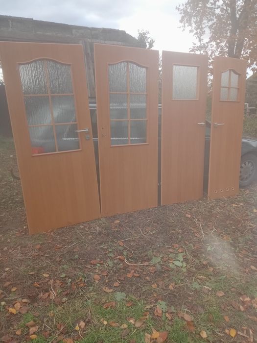 Drzwi wewnętrzne brązowe z szyba 60cm 70cm 80cm 90cm łazienki pokój