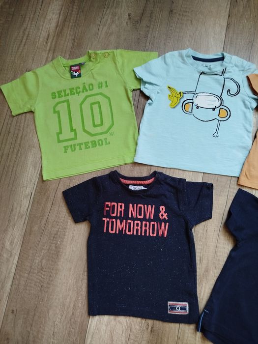 Komplet, zestaw bluzki, koszulki na krótki rękaw 74