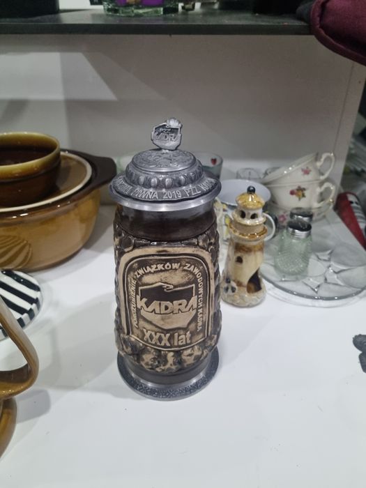 Kufel ceramika cyna 30lat karczma Górnicza kadra 30-lecie 2019