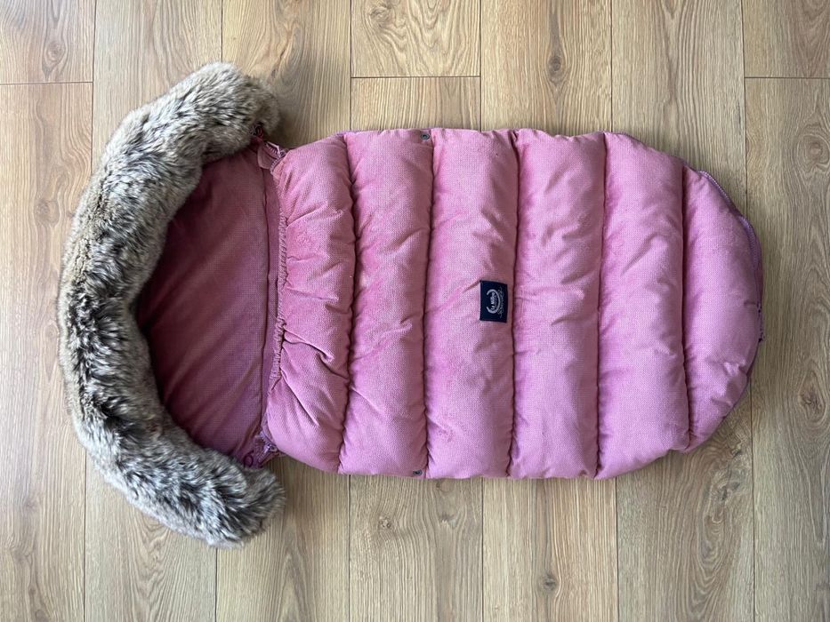 Śpiwór śpiworek do wózka  La Milou różowy ciepły zimowy puchowy