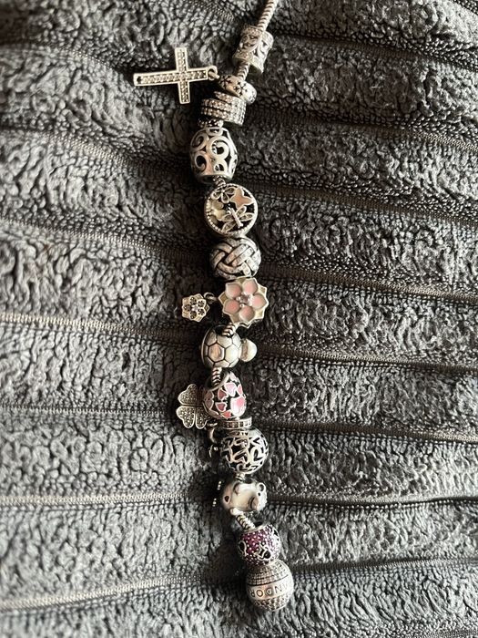 Браслет з шармами срібло 925