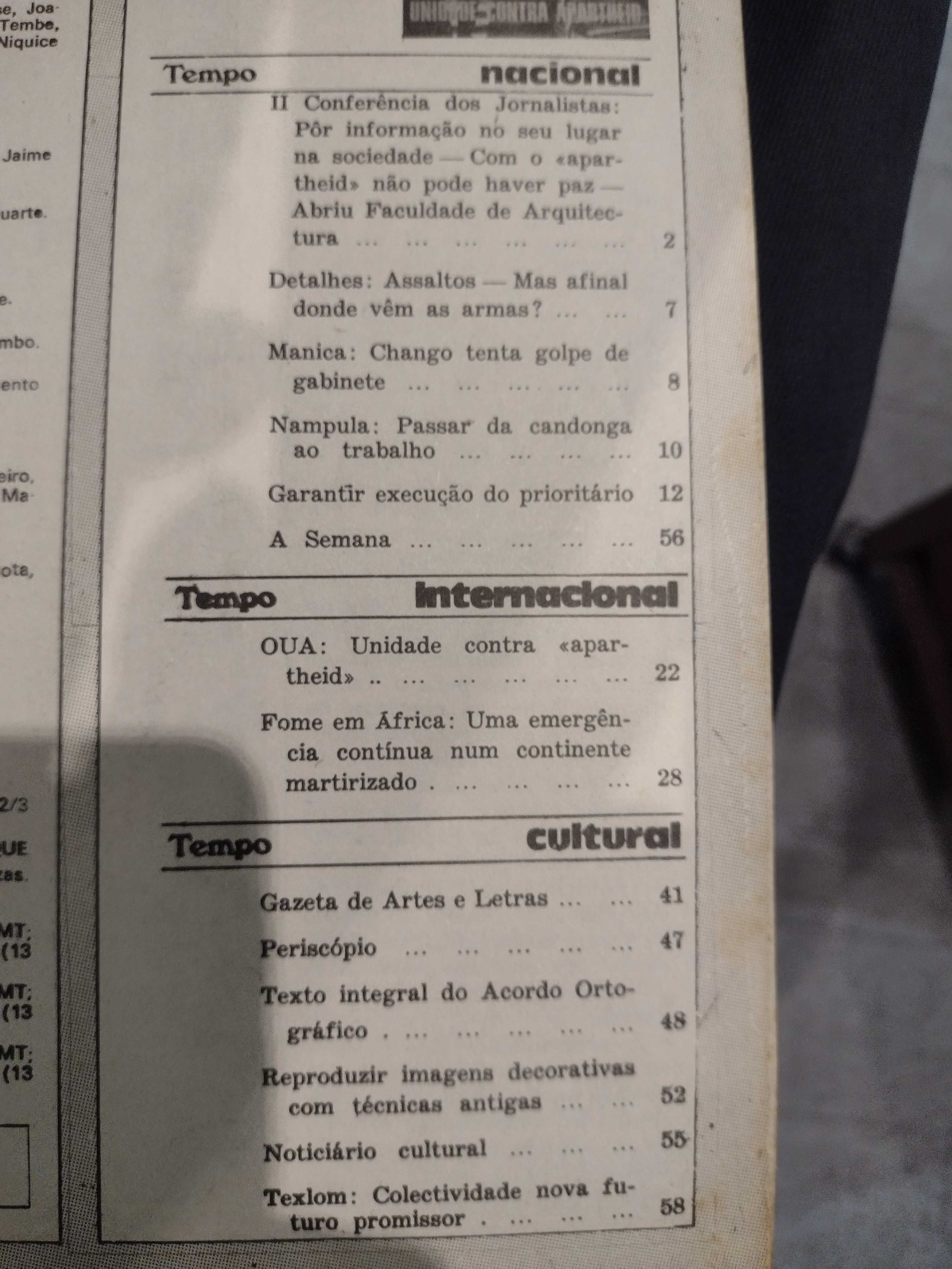 Revista Tempo OUA Unidade contra Apartheid