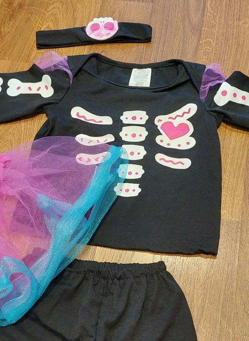 Disfarce esqueleto bebé