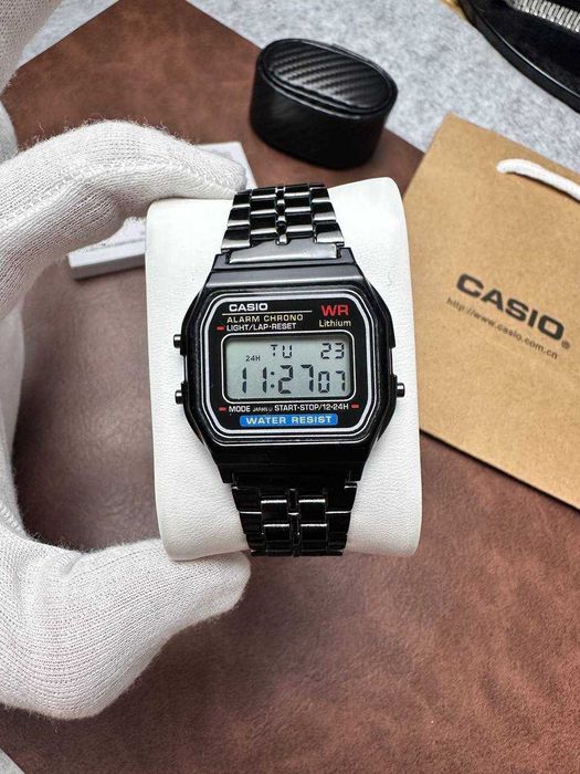 Годинник Casio Vintage A159 Total Black | касіо A168 | часы касыо A159