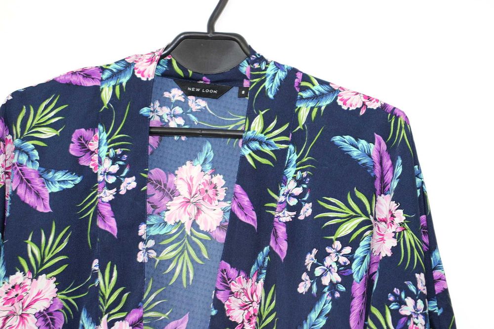 NEW LOOK damska wzorzysta bluzka narzutka kimono 36 S