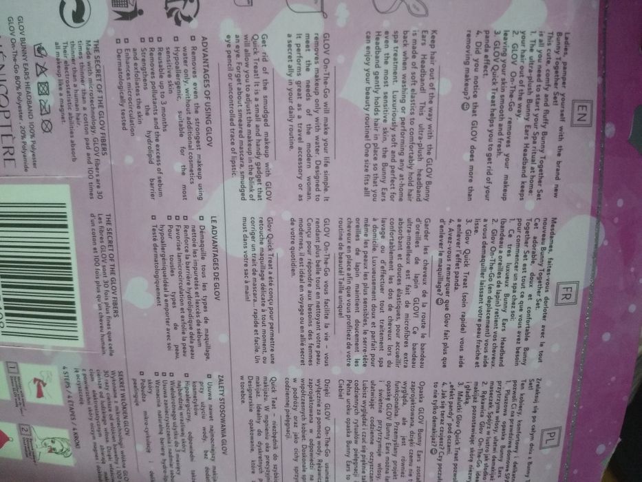 Okazja -Glov Bunny Together Zestaw do Demakijażu Nowy