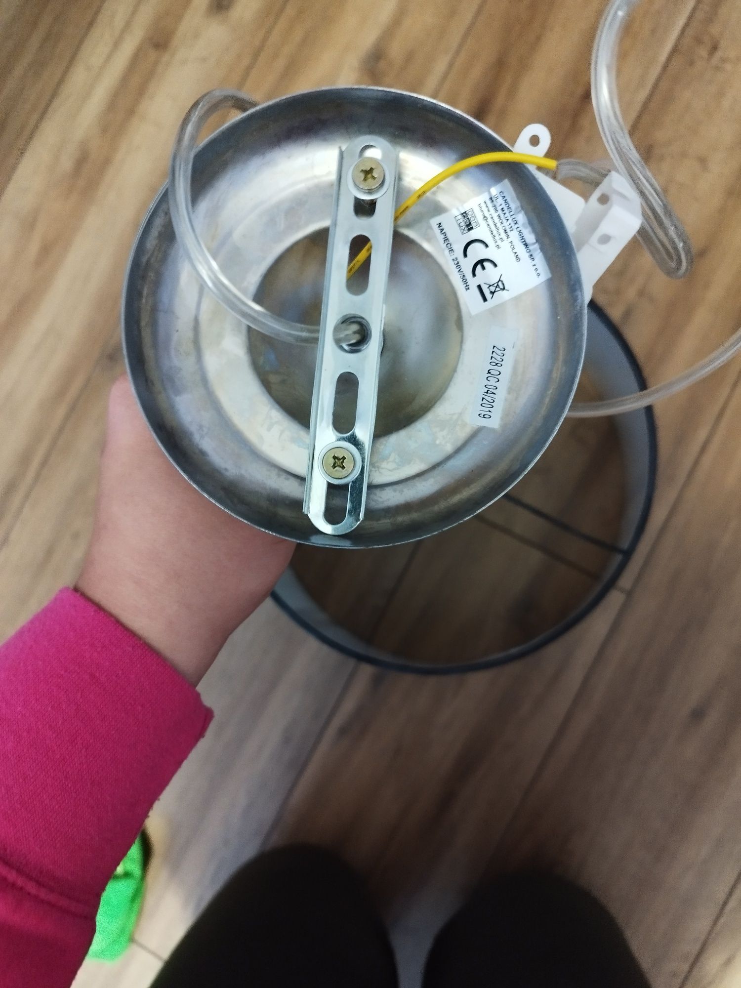 Lampa, abażur czarny