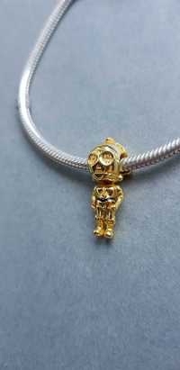 charms zawieszka srebro 925 Star Wars C-3PO