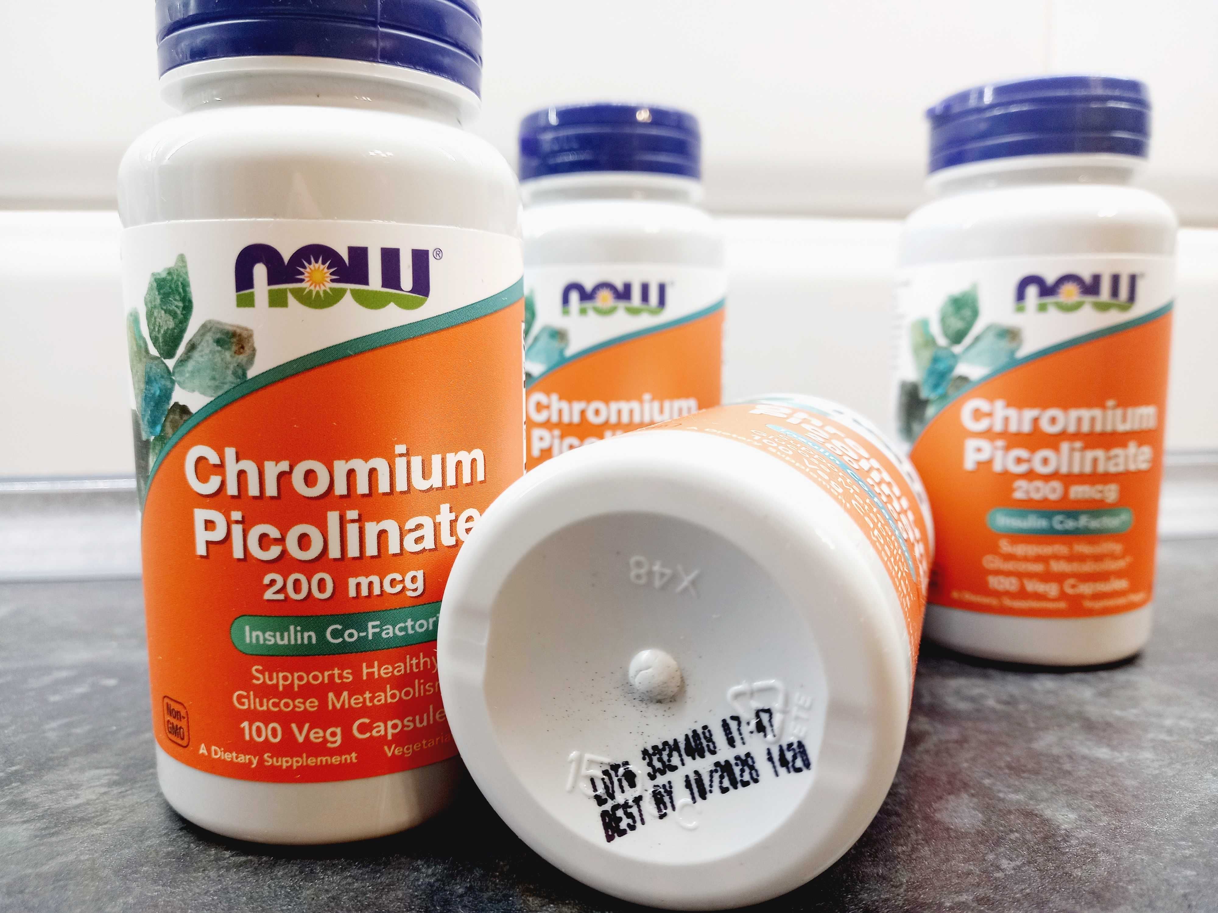 Now Foods, Chromium Picolinate 200 мкг (100 капс.), хром пиколинат