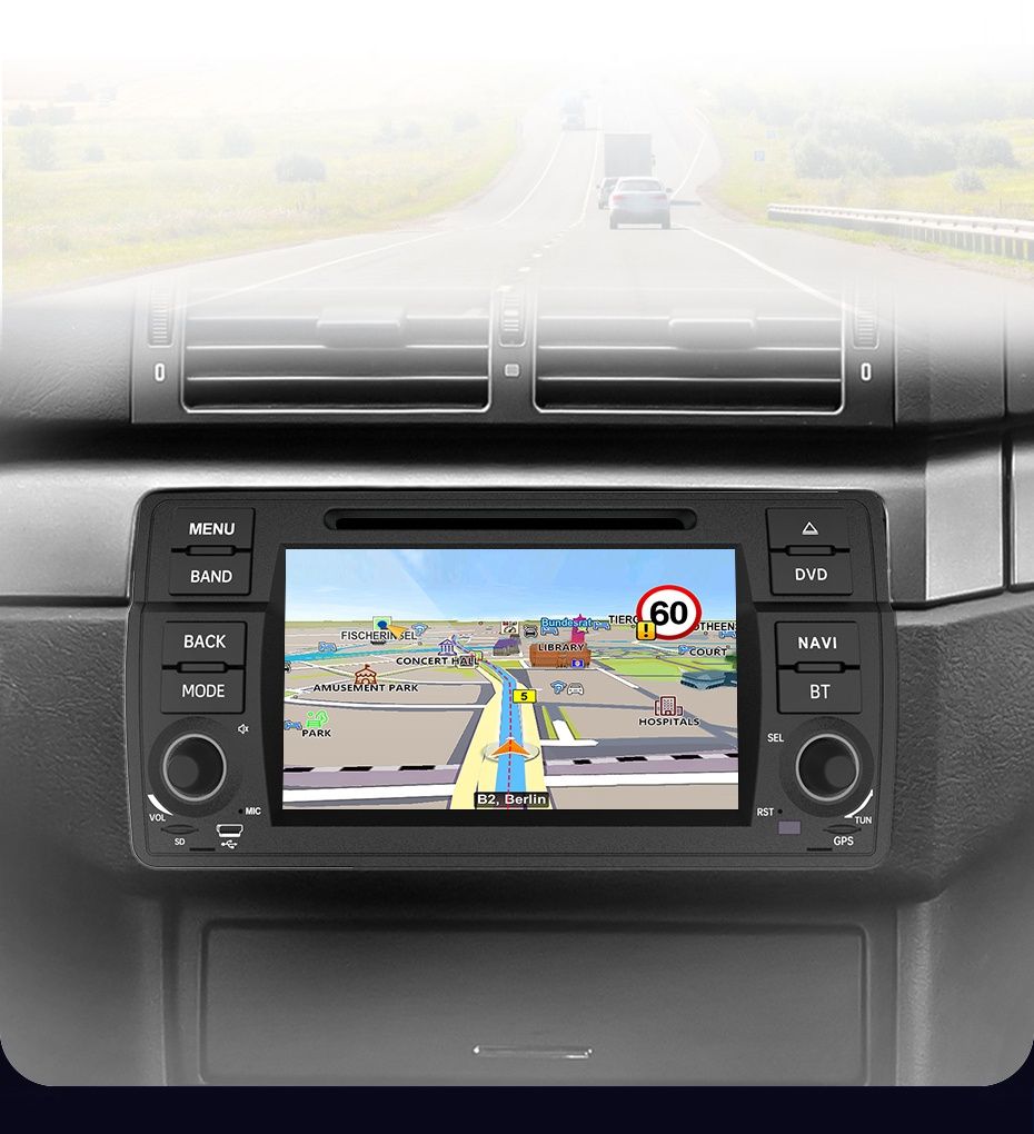 Rádio 7" BMW E46 Rover 75 MG Zt Android Auto Carplay GPS WiFi 2/32GB
