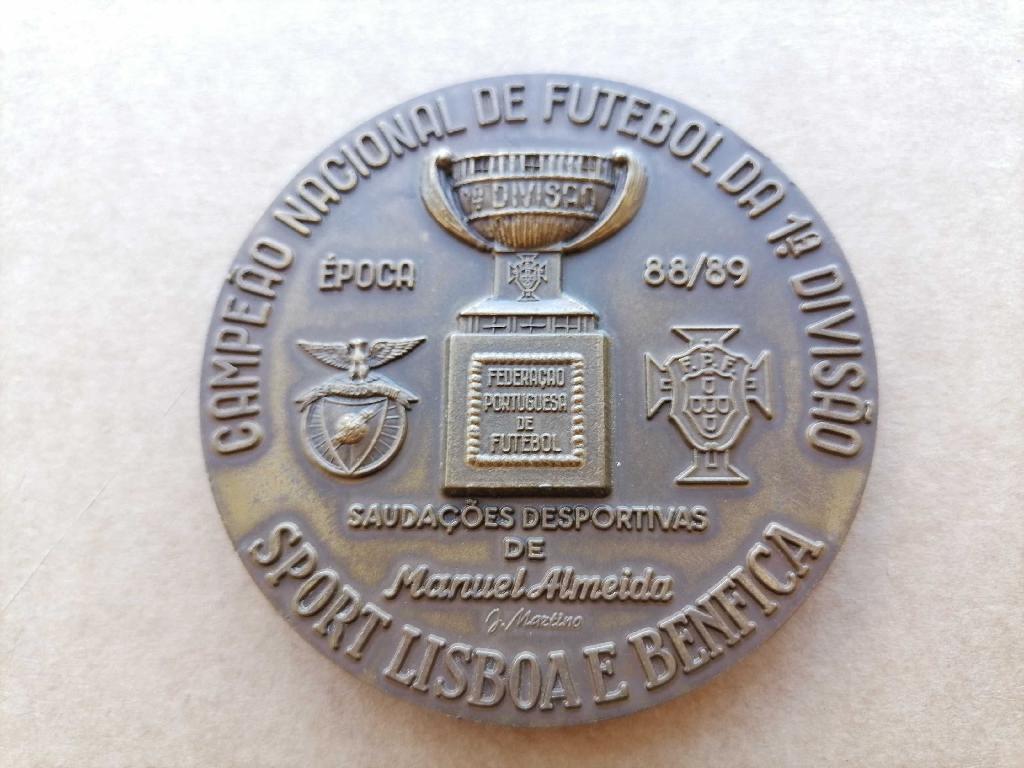 Medalha BENFICA Campeão Nacional88/89 Finalista Taça Campeões Europeus