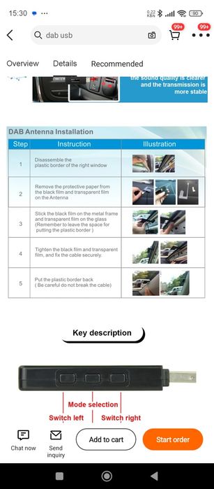 receptor sintonizar rádio digital Dab+ USB com antena NOVO