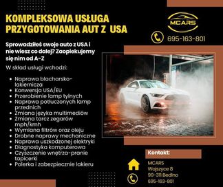 Kompleksowa usługa przygotowania aut z USA, naprawa, konwersja lamp