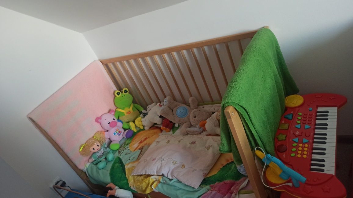 Łóżeczko dziecęce drewniane Ikea sosnowe