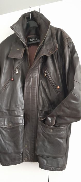 Ciepła męska kurtka skórzana