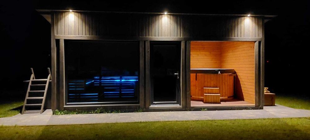 Domek drewniany na Mazurach do wynajęcia - sauna, balia !!