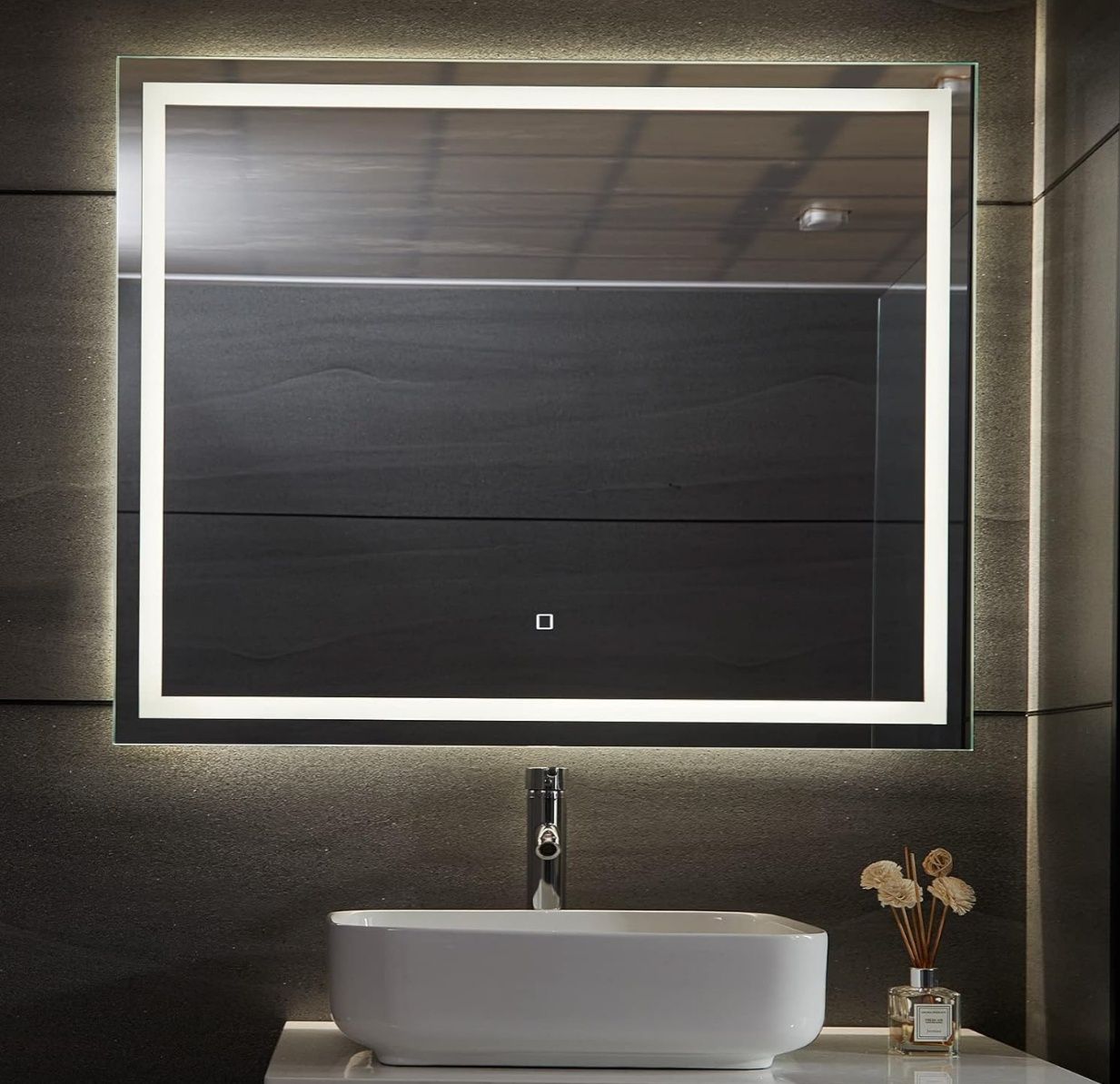 Lustro łazienkowe LED, 120 x 70 cm