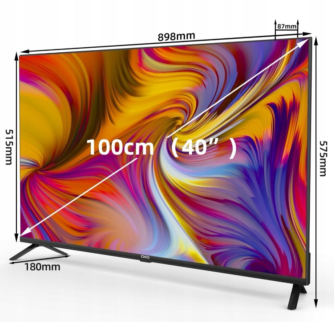 Nowy CHIQ 40 cali FullHD Smart WIFI GoogleTV L40H7G gw24m telewizor