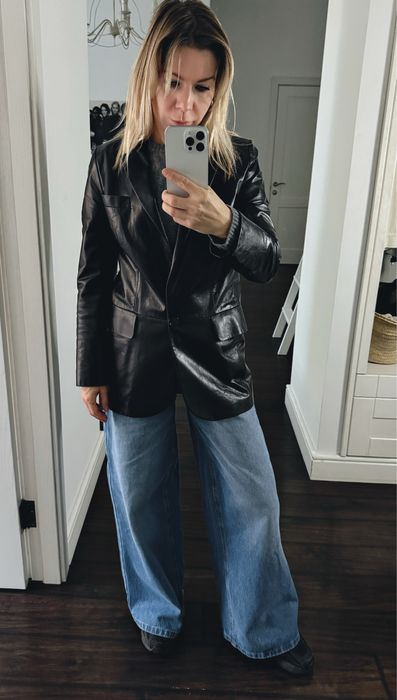 Шкіряний блейзер