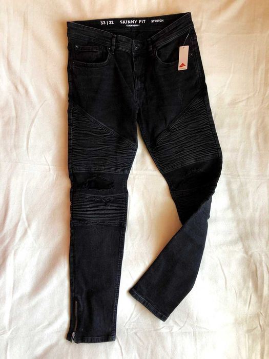 Czarne jeansy Skinny Fit Clockohouse C&A 33/32 nowe z metkami
