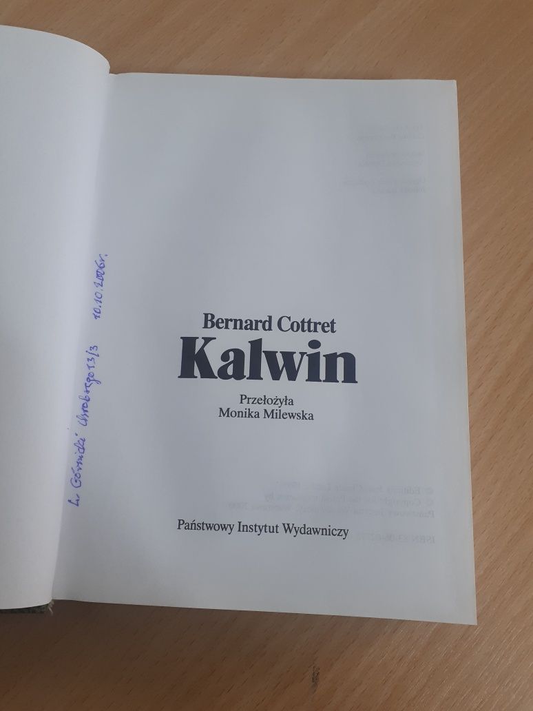 Kalwin Bernard Cottret książka