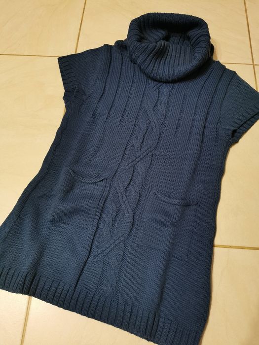 Ciepła tunika sweterek golf r. M