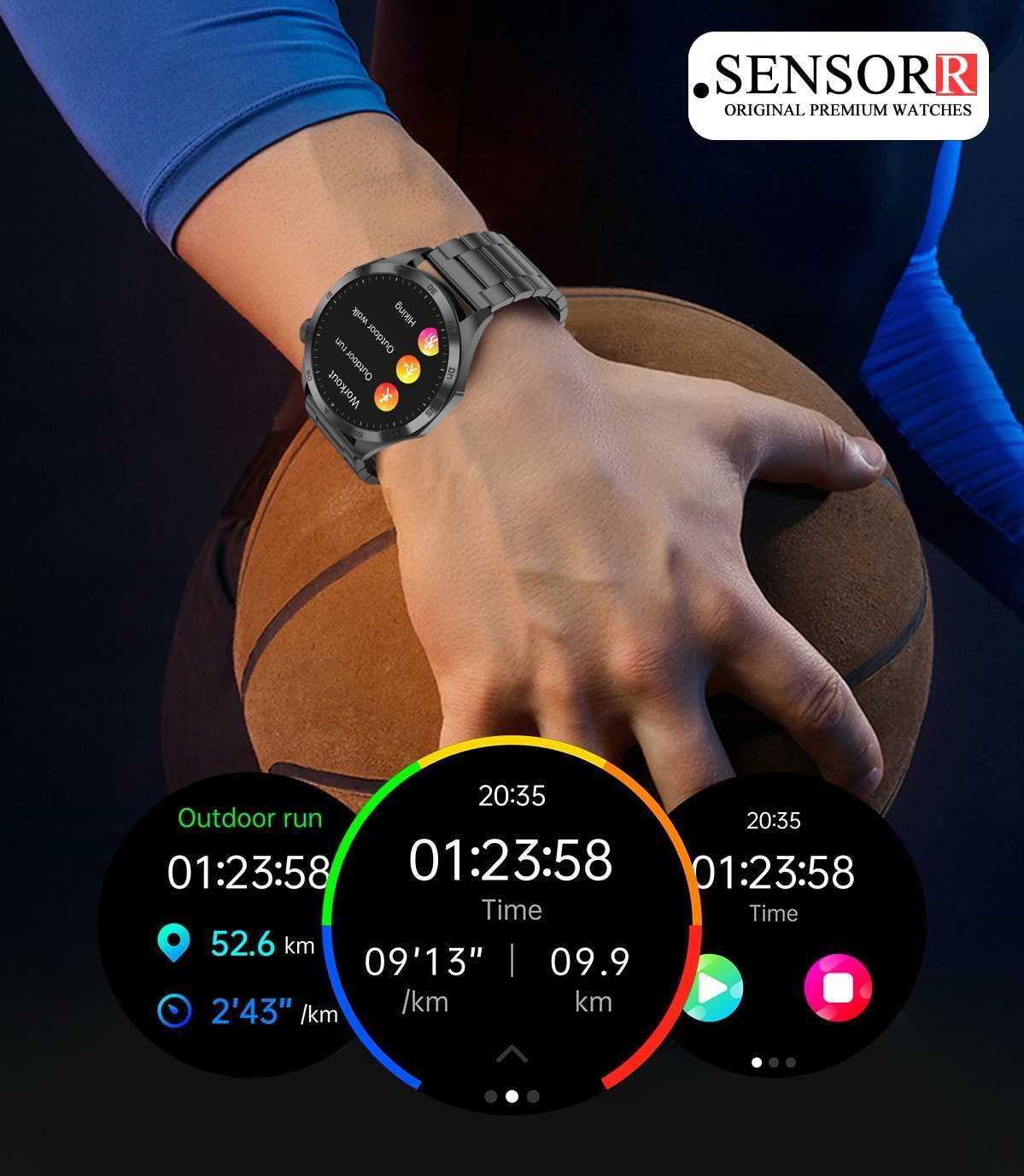 SMARTWATCH Męski Rozmowy SMS EKG Pomiar Cukru CIŚNIENIE Temperatura PL