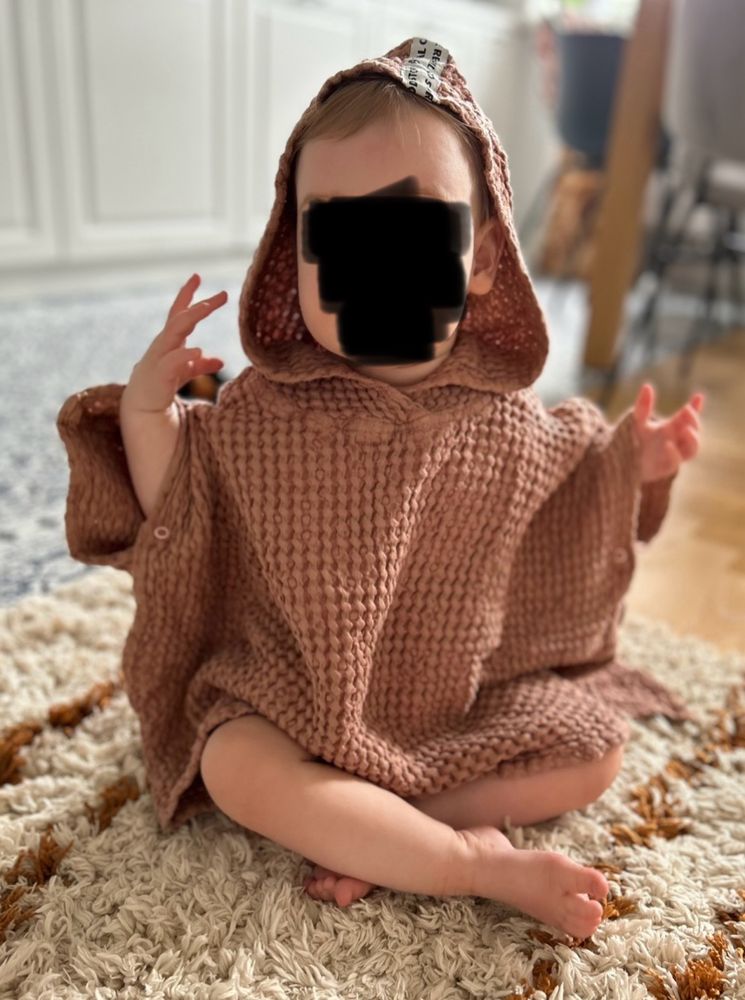 Ponczo lniane Happymess, 1-3y