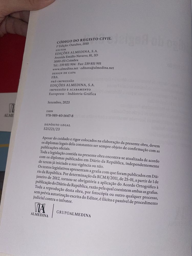 Codigo do registo civil