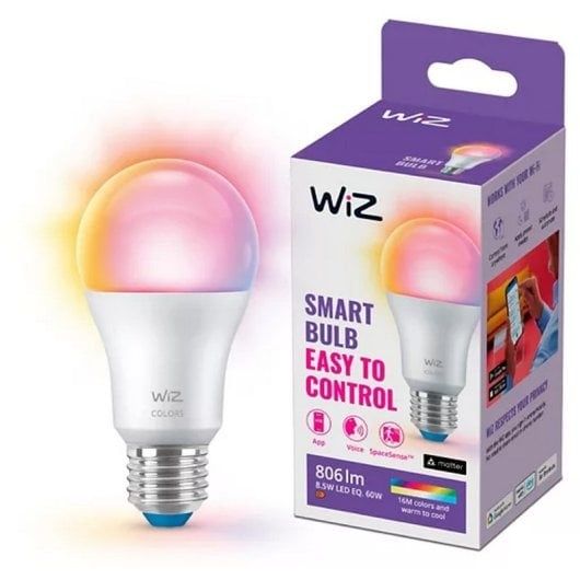 Lâmpada LED WIZ Smart WiFi 8,5W E27 A60 RGB